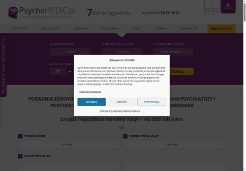 NZOZ PSYCHOMEDIC.PL KLINIKA PSYCHOLOGICZNO-PSYCHIATRYCZNA Michał Niewiński